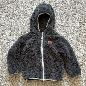 Snozu toddler sherpa fleece jacket, size 24 months, grey